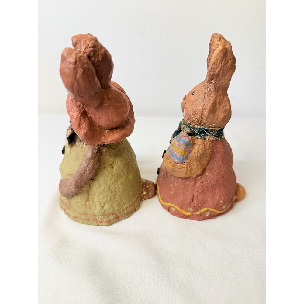 Paper Mache/ Resin Easter Rabbits Decor - Picture 3 of 7